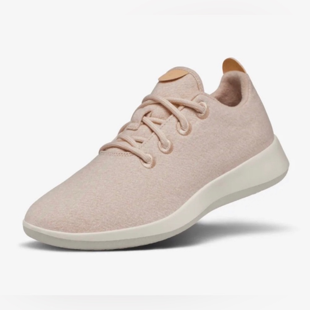 All Bird Woman's Wool Runners Shoes Wasatch (White Sole) Pink Size 9